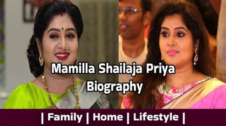 Mamilla Shailaja Priya Biography, Age, Height, Husband, Net Worth, Family