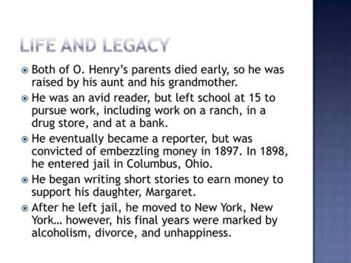 O. Henry Biography, Age, Height, Wife, Net Worth, Family